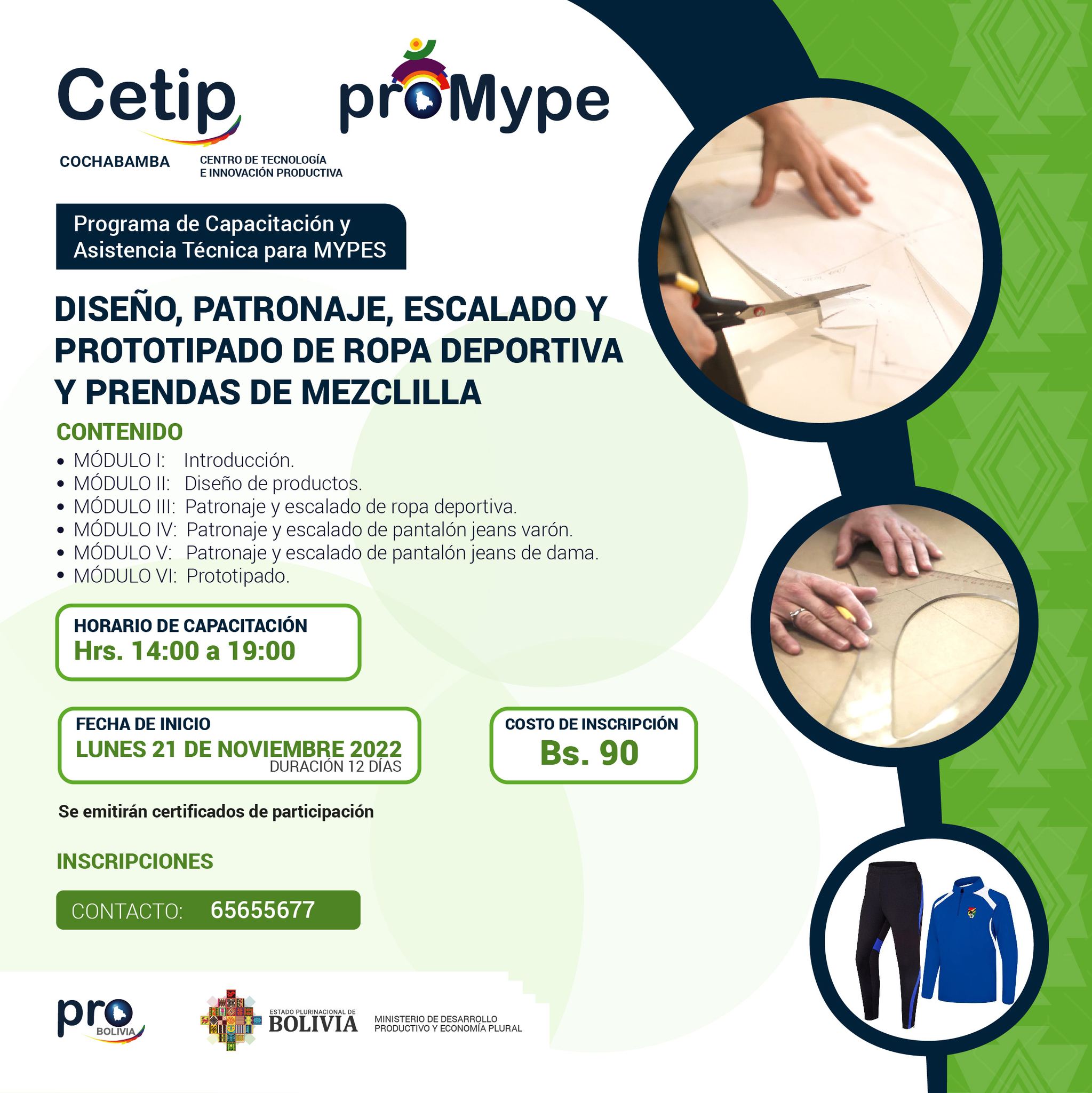 COCHABAMBA || PROGRAMA DE CAPACITACION Y ASISTENCIA TÉCNICA PARA MYPES –  PRO-BOLIVIA