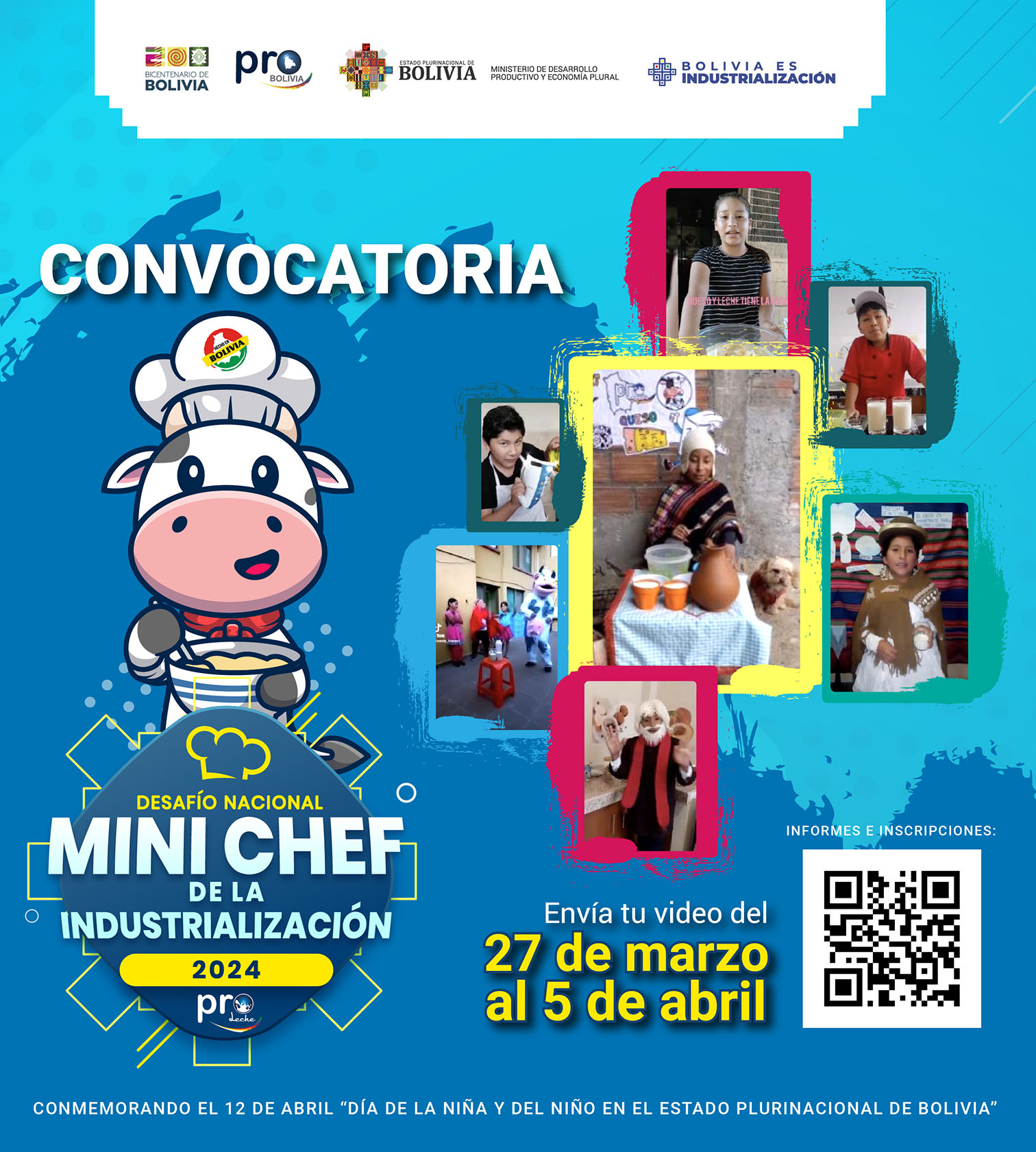 CONVOCATORIA – DESAFÍO “MINI CHEF DE LA INDUSTRIALIZACIÓN” – PRO-BOLIVIA